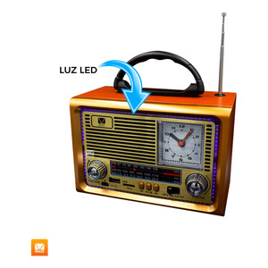 Altavoz Bluetooth con Radio FM, Reloj, Luz LED, Portátil y Recargable - Colores Surtidos - Product Image 5