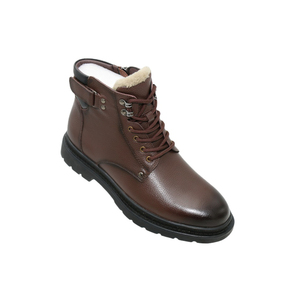 Logotipo personalizado de fábrica Trabajo de cuero genuino Personalizado Hombres Tobillo Botas de invierno Botas de montar de piel Botas de cuero - Product Image 1