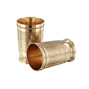 Brass Water Glass Drinking <b>Tumbler</b> for Drinking Serving Water Ayurveda Handmade Kitchen Ware Wholesale. - Product Image 5