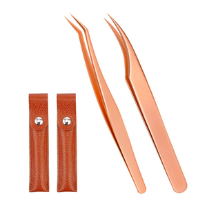 Nouvelle arrivée russe Volume Lash Extension Tweezer Diamond Grip pince à cils antidérapante avec étui - Product Image 3