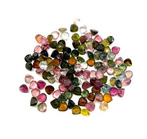 Piedras preciosas facetadas de corte de corazón de turmalina Natural de 5mm, cuentas calibradas para fabricación de joyas, piedra de turmalina múltiple de mayorista - Product Image 6