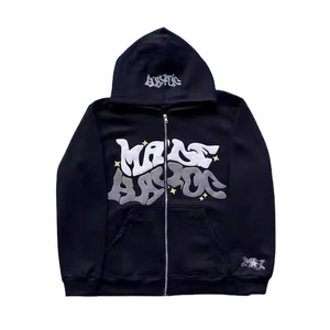 Haute qualité 100% coton lourd bouffée imprimé personnalisé surdimensionné hommes français éponge hiver pull brodé polaire - Product Image 1