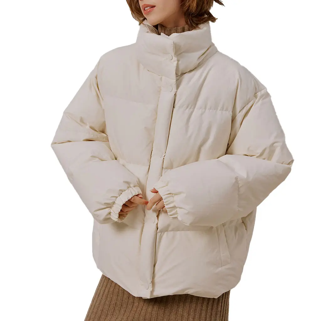 여성 플러스 사이즈 겨울 코트 퍼 다운 재킷 일반 빈 단색 겨울 패딩 재킷 여성 코트