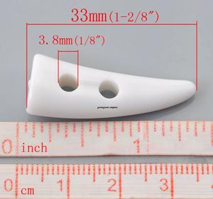 Botones de palanca de cuerno de resina para prendas de vestir y accesorios de ropa Sujetadores hechos a mano duraderos para abrigos, chaquetas y suéteres - Product Image 2