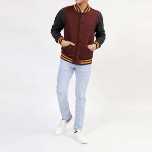 Chaquetas universitarias de moda para hombres de alta calidad, el mejor diseño personalizado con mangas completas, Material de tela de lana de bajo precio al por mayor - Product Image 6