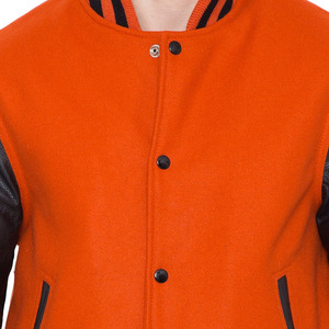 Vente de gros Veste de baseball à manches longues pour homme Vestes universitaires personnalisées en chenille logo brodé avec manches en cuir - Product Image 6