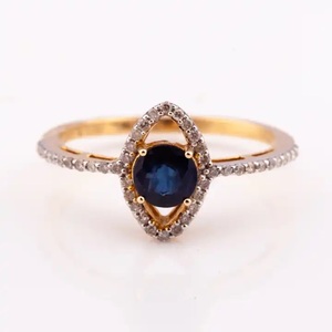 แหวนเพชรแซฟไฟร์เครื่องประดับ925เงินอัญมณี2023สำหรับผู้หญิงเครื่องประดับงานหมั้นงานแต่งงานด้วยหินมออิสซาไนต์สีน้ำเงิน - Product Image 2