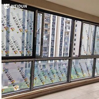 Fenêtre coulissante moderne insonorisée et isolante en aluminium avec rideau suspendu en verre trempé creux magnétique en acier inoxydable