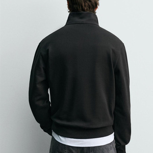 Sweat-shirt pour homme, col montant, service OEM, prix de gros, respirant / matière ajustable, manches longues avec poignets et ceinture côtelés - Product Image 6