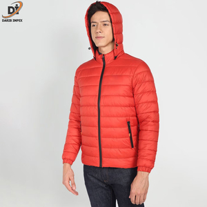 Chaqueta acolchada hecha en fábrica para hombre de nailon 100% al por mayor, estilo lujoso de la mejor calidad, cuello largo y fino con capucha, popular para invierno - Product Image 2
