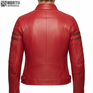 Top tendance Premium femmes bicolore couleur cuir veste en gros bas quantité minimale de commande 100% haute qualité hiver chauffé mode dames - Product Image 2