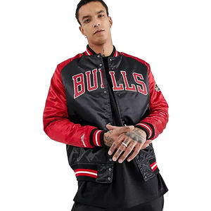 2025 personnalisé hommes Baseball Satin sport équipe veste XS taille brodé Patchwork enduit Satin taux de vente entier - Product Image 3