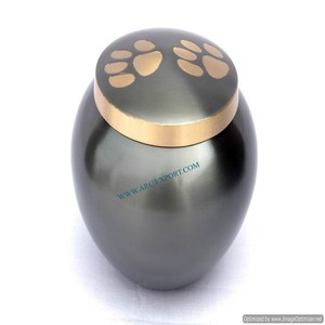 Ollas y tarros de cenizas funerarias de cremación de aluminio de Color negro de calidad Superior diseño maravilloso urnas de decoración del hogar de gran tamaño India - Product Image 3