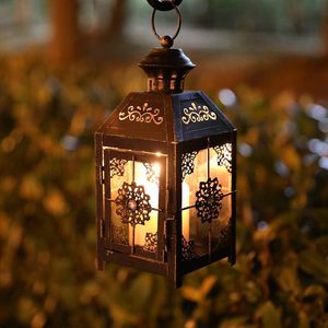 Traditional Rust-Resistant <b>Metal</b> <b>Lantern</b> with Glass Panels Suitable for Indoor and Outdoor Use Available at Inexpensive Price - Product Image 6