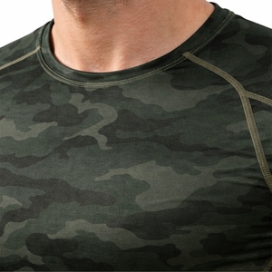 Camiseta de Compresión de Camuflaje para Hombre, Manga Corta, Ropa Deportiva para Gimnasio, Transpirable, Elástica, Protector de Erupciones para Fitness - Product Image 3