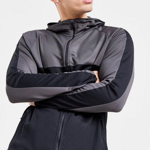 Conjunto de chándal deportivo de invierno para hombre Diseño personalizado con logotipo Tamaño adulto Cuello con capucha Patrón sólido Último estilo de cremallera - Product Image 4