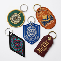 Porte-clés personnalisé en tissu tissé brodé avec puce RFID NFC intégrée, porte-clés professionnel en tissu coloré vierge
