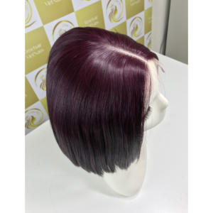 Perruques Remy de meilleure qualité 8 ''-12'' extensions de cheveux humains vierges vietnamiennes noires bordeaux pour femmes - Product Image 1