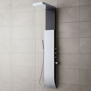 TEC alluminio Hydro decorazioni getti per colonna doccia H150xl22 disponibile in bianco e nero pacchetto 1 doccia accessori - Product Image 3