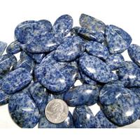 Pierre précieuse en jaspe bleu de qualité AAA, pierre naturelle polie, cabochon en jaspe bleu, prix de gros, lot de pierres à motifs tachetés