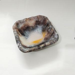 2025 Latest <b>Large</b> Square Resin <b>Bowl</b> Customized Modern Wide Fruit or salad <b>Serving</b> <b>Bowl</b> with Matt-Finish for Party Multi-Purpose - Product Image 1