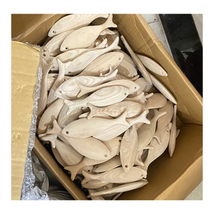 Décor de poisson suspendu: meilleure vente poisson sculpté en bois naturel/peint pour accrocher un mur/décor d'art à la maison/restaurant - Product Image 2