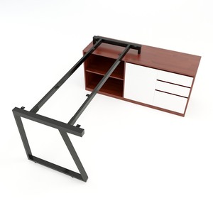Trapez II Concept 140x70cm Industrial Design Table with Assembled <b>Cabinet</b> Legs HCTH020 - Product Image 1