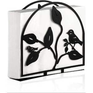 Nouveauté Porte-serviettes en fer noir Support à mouchoirs pour la maison Salon Bureau Porte-serviettes décoratifs - Product Image 4
