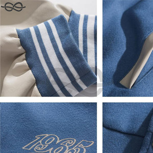 Venta al por mayor Campus a prueba de viento béisbol Varsity chaquetas carta bordado personalizado Letterman Oversize Varsity chaqueta hombres mujeres - Product Image 6