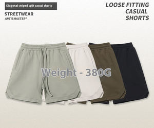 กางเกงขาสั้นผู้ชายแฟชั่นใหม่ประจำฤดูใบไม้ผลิ/ฤดูร้อนปี 2025 แบรนด์ดัง เอวกลาง ทรงหลวม สบายๆ มีกระเป๋า ผ้าแคนวาส เอวยางยืด ระบายอากาศได้ดี เป็นมิตรต่อสิ่งแวดล้อม - Product Image 3