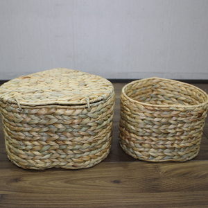 Artex Dong Thap Factory Handmade <b>Storage</b> <b>Baskets</b> from Water Hyacinth and <b>Seagrass</b> Decorative Natural Home Organizer - Product Image 2
