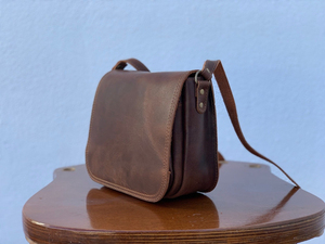 High Quality Vintage Brown Leather Casual Crossbody Shoulder Bag LCS-0024 Fashionable Lady's Messenger Bag for Office <b>Travel</b> - Product Image 4
