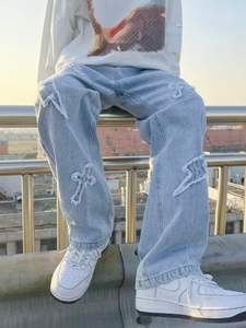 Pantalones de mezclilla cruzados Streetwear esencial para los entusiastas del Hip Hop con Low Rise y Baggy Y2K Women Cargo Styles - Product Image 3