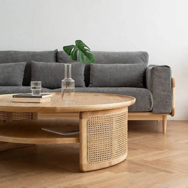 round teak wood table