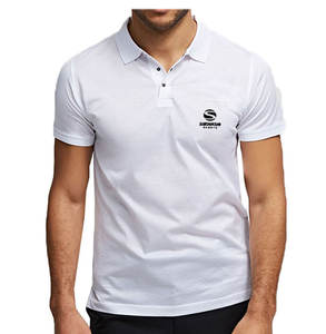 Polo de ajuste Regular a rayas de colores con botón a presión, camiseta Polo con detalle de inclinación y manga corta, Camiseta con cuello de botón - Product Image 4