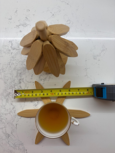 Juego de Posavasos y Salvamanteles de Madera Maciza de Primera Calidad |   Mantel Individual Artesanal Resistente al Calor para Comer y Servir - Product Image 3