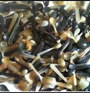 Cuillère à dessert en corne de buffle pour restaurants, cuillère en corne polie à la main pour une table élégante, cuillère en corne bio pour une restauration éco-responsable - Product Image 2