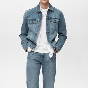 Chaqueta Vaquera de Mezclilla para Hombre, Diseño Más Reciente del Mejor Fabricante, Chaqueta Vaquera Personalizada con Logotipo Frontal, Tejido Transpirable para Invierno, Precio al por Mayor - Product Image 3