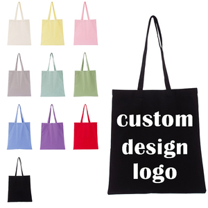 Sac fourre-tout de luxe avec logo d'entreprise personnalisé Sacs à provisions de vêtements de recyclage Sacs en toile de coton réutilisables respectueux de l'environnement - Product Image 1