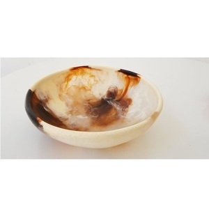 Tout COULEUR Bol à salade en résine de haute qualité Bol en résine le plus vendu et aspect en marbre Bol en résine fait main au meilleur prix - Product Image 2