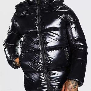 Custom Winter <b>Jacket</b> Shiny <b>Puffer</b> Coat New Fashion <b>Puffer</b> <b>Jacket</b> With Hood for Men DDP Shipping - Product Image 2