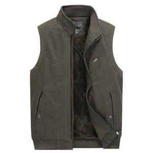 2024 nuevo chaleco transpirable informal de alta calidad OEM para hombre, prendas de vestir de lana de algodón de invierno con mangas cálidas, chaquetas sin mangas - Product Image 2