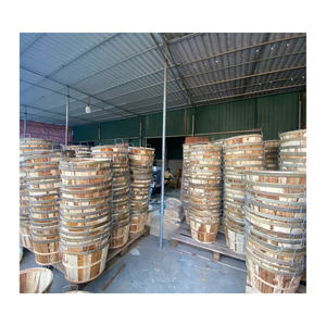 Panier de crabe de taille caisse en bois ronde avec couvercle panier de boisseau de crabe coffre à seau à copeaux de bois - Product Image 6