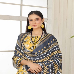 Super Grossiste Bin Hameed Pakistan Inde – Salwar Kameez en Lin Brodé pour Femme, Design Ethnique Moderne, Usage Quotidien - Product Image 6