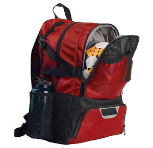 Sac de sport en polyester sur mesure pour les jeunes, nouveau style, fermeture éclair et fermoir, compartiment pour ballon, sac à dos de football - Product Image 5