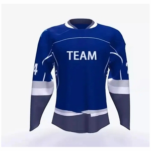 Maillots de hockey sur glace personnalisés avec logo d'équipe imprimé par transfert thermique, haute qualité, 100% polyester, écologiques, séchage rapide, unisexe - Product Image 1