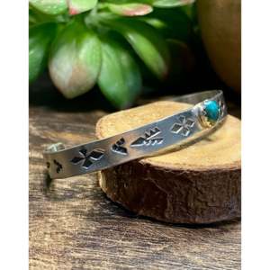 B. Shorty Kingman Turquoise & Sterling <b>Silver</b> Cuff <b>Bracelets</b>-Fashion Jewelry for <b>Men</b> and Women - Product Image 3