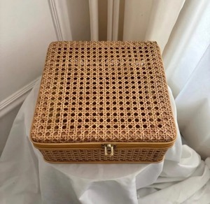 Vintage Handwoven <b>Rattan</b> Keepsake Box Lid Handmade <b>Storage</b> Box Eco-Friendly Natural Home and Home Decor Wholesale from Vietnam - Product Image 3