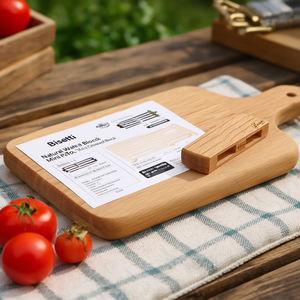 Planche à découper en bois naturel Bisetti, mini palette 20x12cm, bloc à découper miniature - Product Image 3