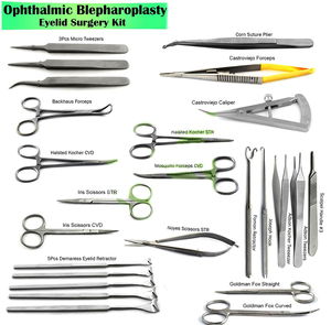 Kit oftálmico Instrumentos quirúrgicos de blefaroplastia Micro Retractor de párpados Cirugía menor básica Instrumentos quirúrgicos de disección - Product Image 5